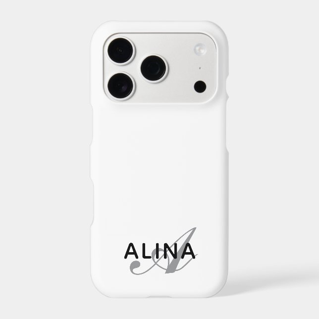 Create Your Own Personalized Name Monogram Slim iPhone Case (Back)