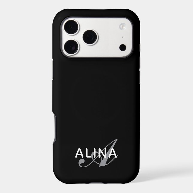 Create Your Own Personalized Name Monogram Tough iPhone Case (Back)
