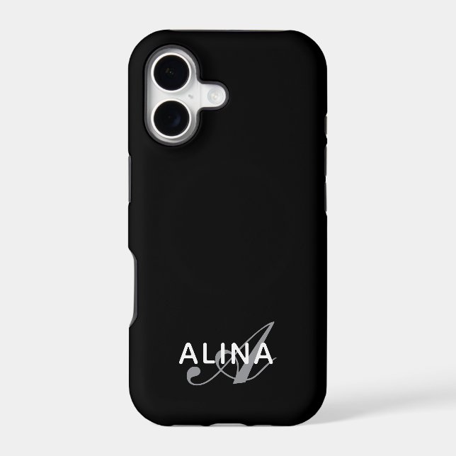 Create Your Own Personalized Name Monogram Tough  iPhone Case (Back)