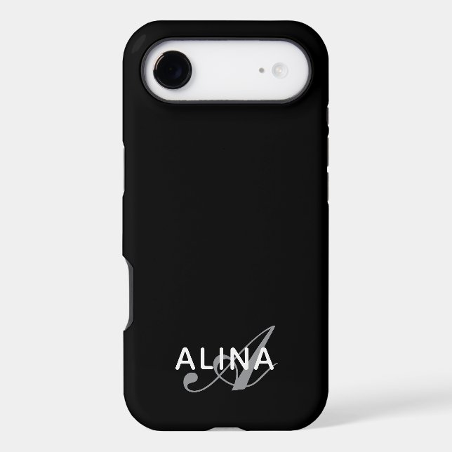 Create Your Own Personalized Name Monogram Tough iPhone Case (Back)
