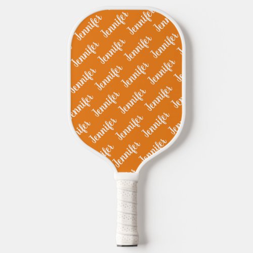 Create Your Own Personalized Name Orange Pickleball Paddle