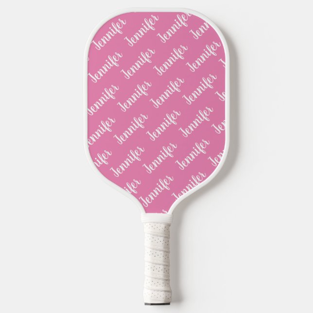 Create Your Own Personalized Name Pink Pickleball Paddle (Front)
