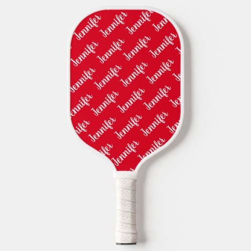 Create Your Own Personalized Name Red Pickleball Paddle