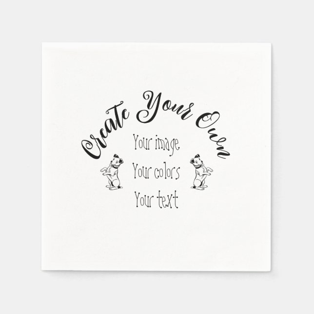 Create Your Own Personalized Napkins (Front)