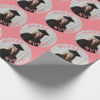 create your own personalized nurse graduate photo wrapping paper