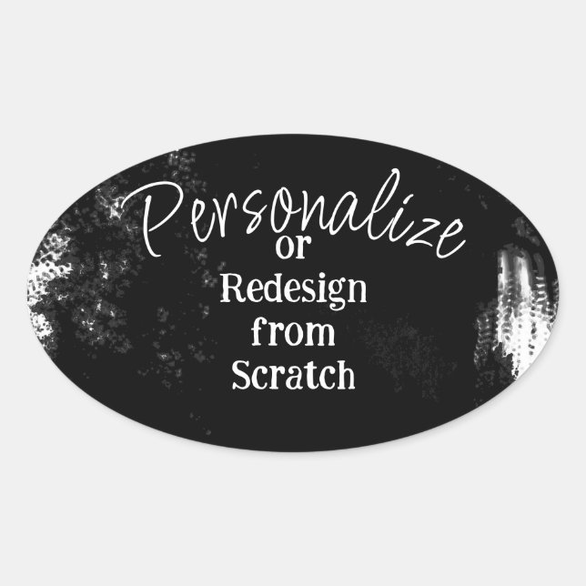 Create Your Own Personalized Oval Sticker (Front)