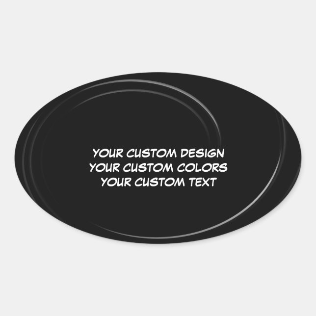 Create Your Own Personalized Oval Sticker (Front)