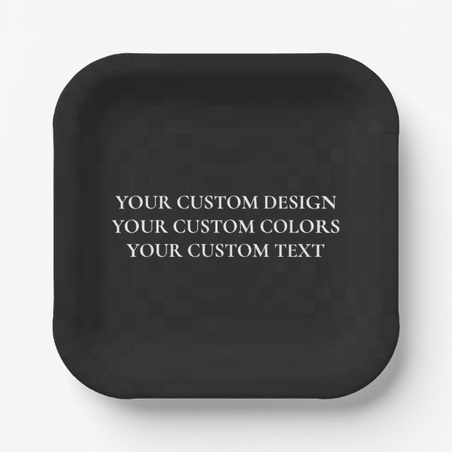 Create Your Own Personalized Paper Plates (Front)