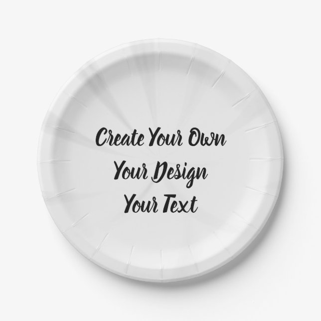 Create Your Own Personalized Paper Plates (Front)