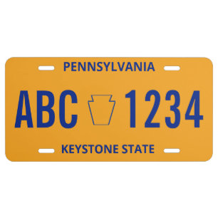Create Your Own Personalized Pennsylvania State License Plate