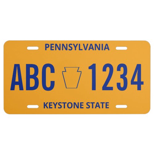 Create Your Own Personalized Pennsylvania State  License Plate