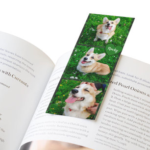 Create Your Own Personalized Pet 3 Photo Collage Bookmarks