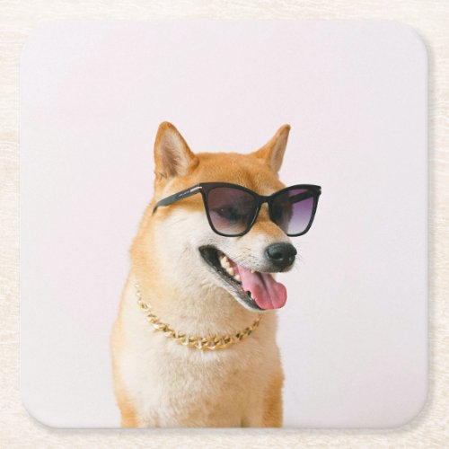 Create Your Own Personalized Pet Photo Shot Glass Square Paper Coaster