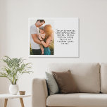 Create Your Own Personalized Photo and Quote Faux Canvas Print<br><div class="desc">Create your own custom quote canvas wall art. Features one of your photos and personalized text in minimalist typewriter typography.</div>