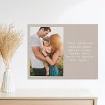 Create Your Own Personalized Photo and Quote Faux Canvas Print<br><div class="desc">Create your own custom quote canvas wall art. Features one of your photos and personalized text in minimalist typewriter typography.</div>