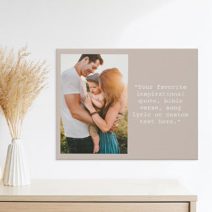 Create Your Own Personalized Photo and Quote Faux Canvas Print