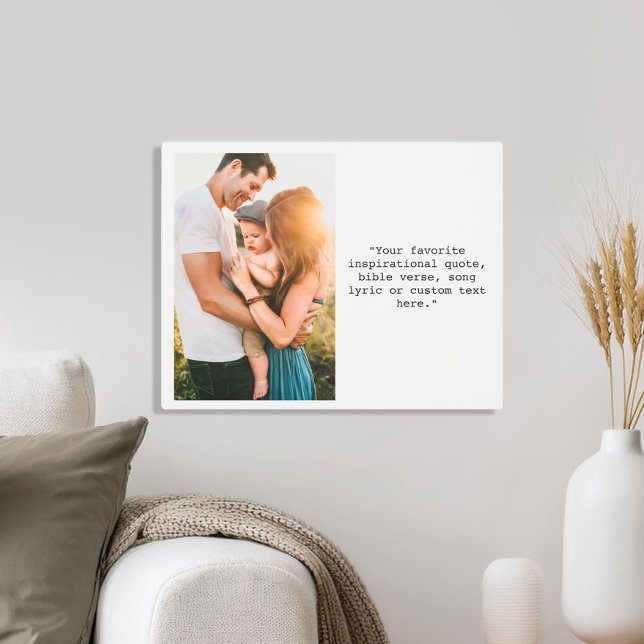 Create Your Own Personalized Photo and Quote Metal Print (Creator Uploaded)