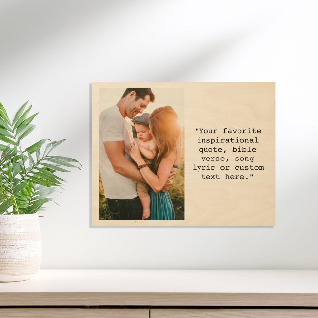 Create Your Own Personalized Photo and Quote Wood Wall Art (Creator Uploaded)