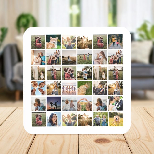 Create Your Own Personalized Photo Collage Beverage Coaster (Creator Uploaded)
