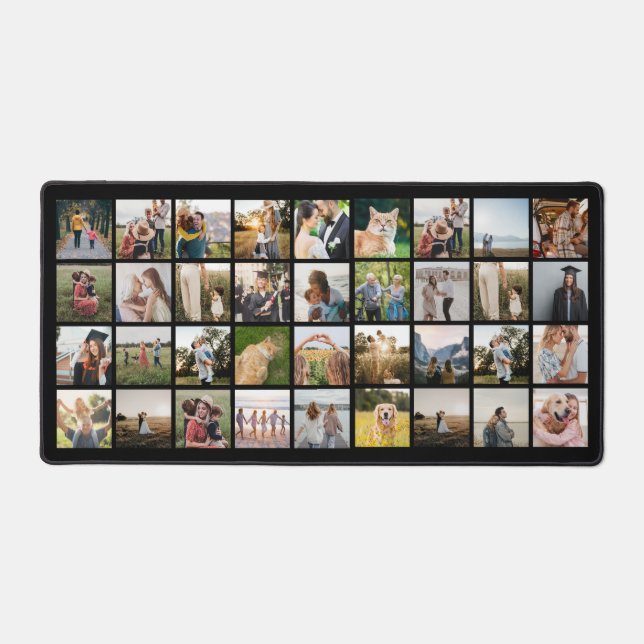 Create Your Own Personalized Photo Collage Desk Mat (Front)
