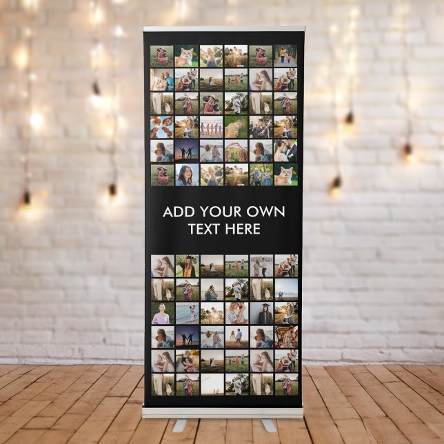 Create Your Own Personalized Photo Collage Retractable Banner (Creator Uploaded)