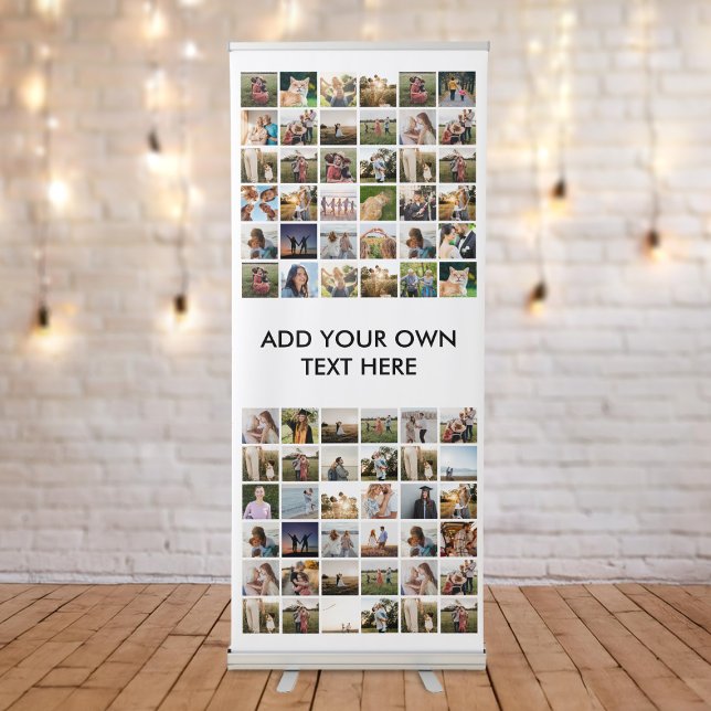 Create Your Own Personalized Photo Collage Retractable Banner (Creator Uploaded)