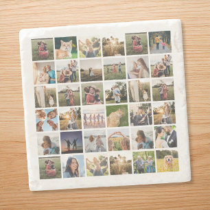 Create Your Own Personalized Photo Collage Stone Coaster