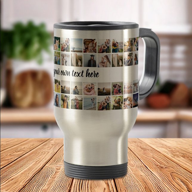 Create Your Own Personalized Photo Collage Travel Mug (Creator Uploaded)