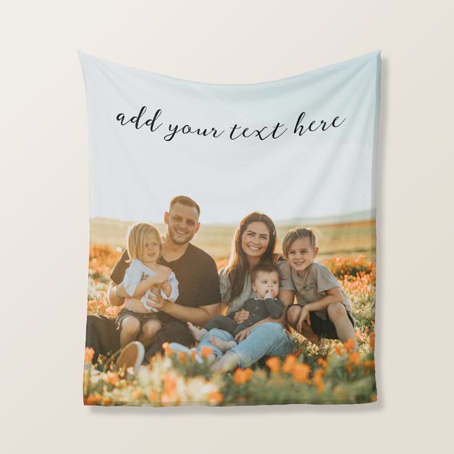 Create Your Own Personalized Photo Fleece Blanket (Creator Uploaded)