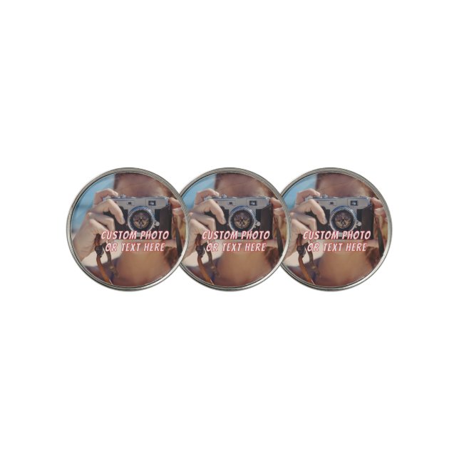 Create Your Own Personalized Photo Golf Ball Marker (3 Up)