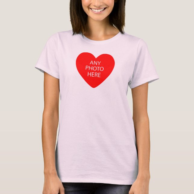 Create your own Personalized photo HEART T-Shirt (Front)