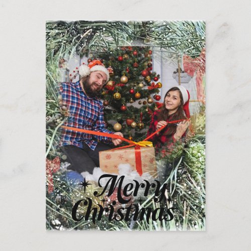 Create Your Own Personalized Photo Merry Christmas Postcard