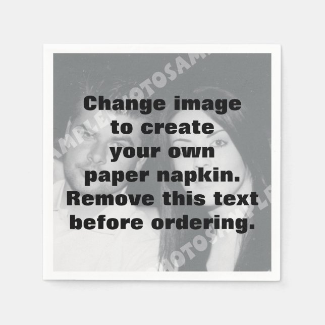 Create your own personalized photo napkins (Front)