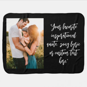 Create Your Own Personalized Photo Quote Baby Blanket