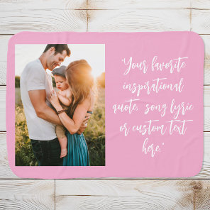 Create Your Own Personalized Photo Quote Baby Blanket