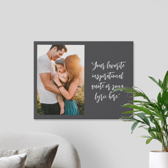 Create Your Own Personalized Photo Quote Faux Canvas Print (Creator Uploaded)