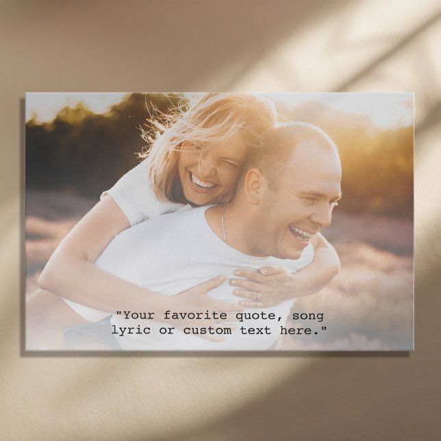 Create Your Own Personalized Photo Quote Faux Canvas Print (Creator Uploaded)