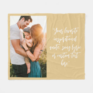 Create Your Own Personalized Photo Quote Fleece Blanket