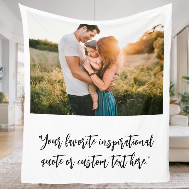 Create Your Own Personalized Photo Quote Fleece Blanket (Creator Uploaded)