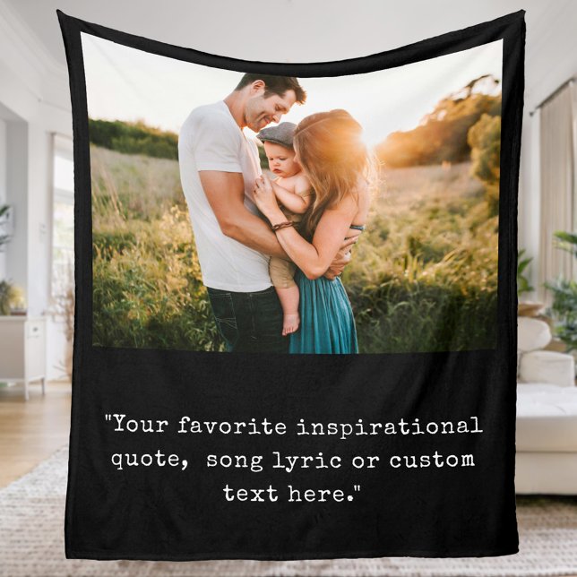 Create Your Own Personalized Photo Quote Fleece Blanket (Creator Uploaded)