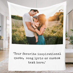 Create Your Own Personalized Photo Quote Fleece Blanket