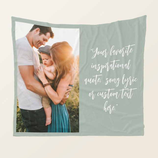 Create Your Own Personalized Photo Quote Fleece Blanket (Creator Uploaded)
