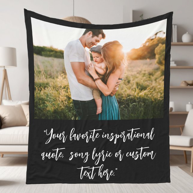 Create Your Own Personalized Photo Quote Fleece Blanket (Creator Uploaded)