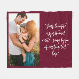 Create Your Own Personalized Photo Quote Fleece Blanket