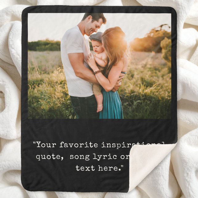 Create Your Own Personalized Photo Quote Sherpa Blanket (Creator Uploaded)