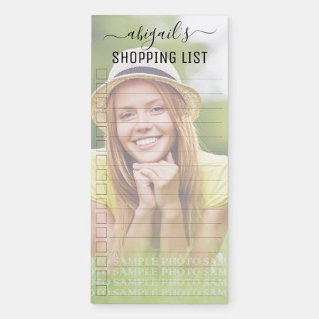 Create Your Own Personalized Photo Shopping List Magnetic Notepad