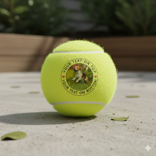 Create Your Own Personalized Photo Simple Text Tennis Balls