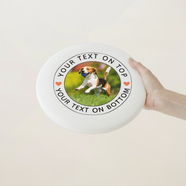 Create Your Own Personalized Photo Simple Text Wham-O Frisbee (In Hand)