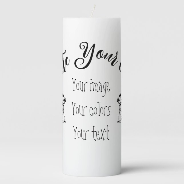 Create Your Own Personalized Pillar Candle (Front)
