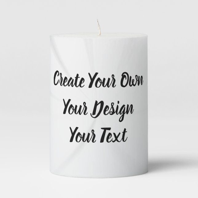 Create Your Own Personalized Pillar Candle (Front)